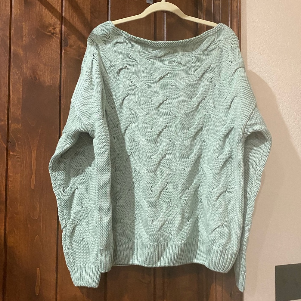 NWOT Wide Neck Chunky Sweater